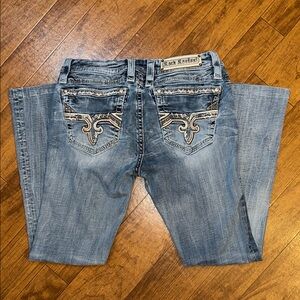 Rock Revival Light Blue Jeans with Embroidered Pockets